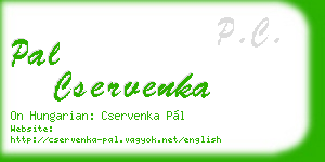 pal cservenka business card